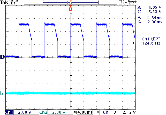 ▲ 图1.4.1 在工作电压7V情况下MX1919输出信号