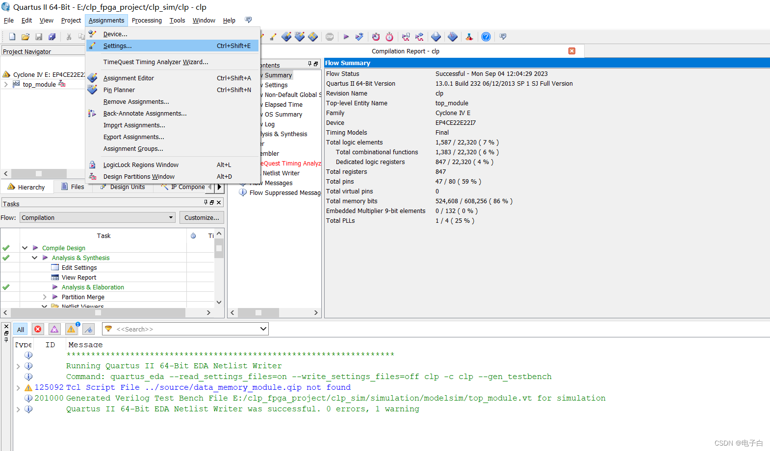 图4 Assignments --> settings