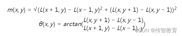 θ(x,y)=arctan( L(x+1,y)−L(x−1),y L(x,y+1)−L(x,y−1) )