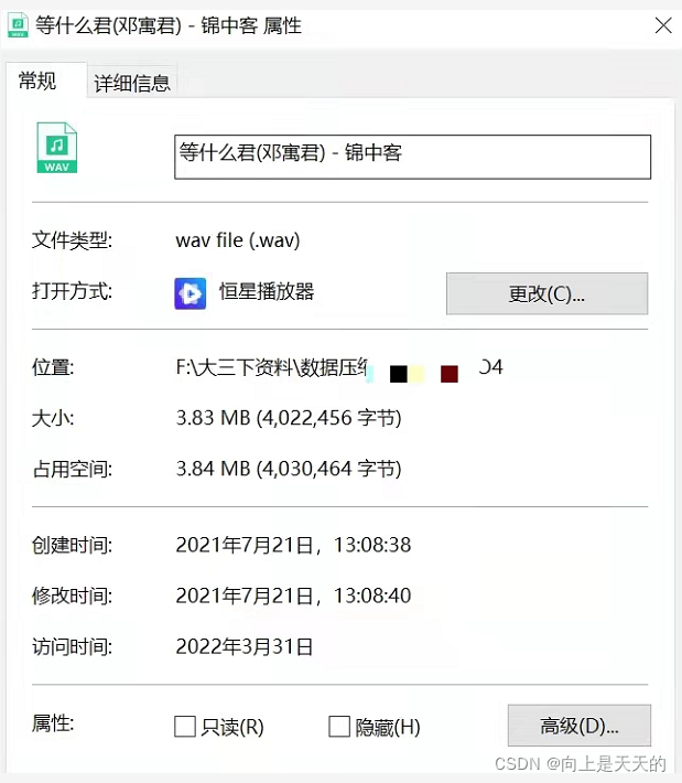 数据压缩——WAV文件格式分析_wav数据-CSDN博客