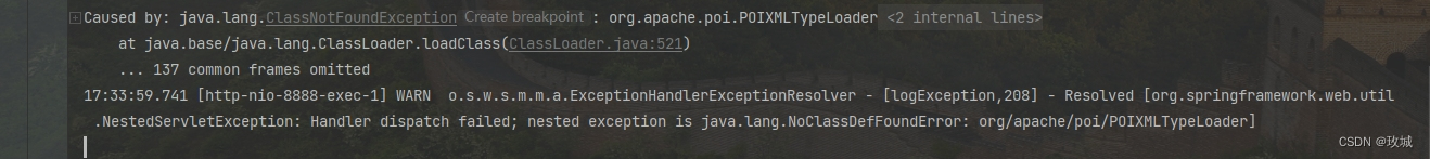 [ poi-表格导出 ] java.lang.NoClassDefFoundError: org/apache/poi/POIXMLTypeLoader