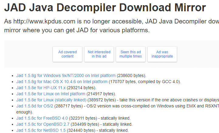 Java反编译工具JAD安装与基本使用「建议收藏」