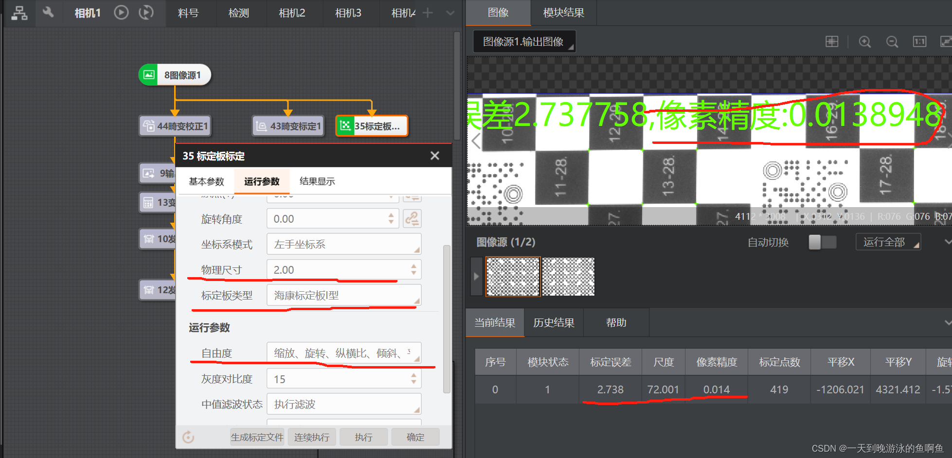 VM——畸变校正、标定板标定