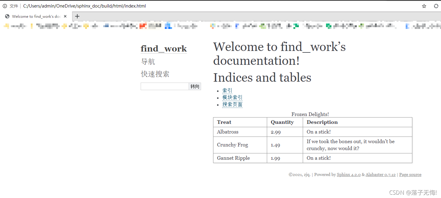 使用sphinx-doc优雅的书写html和项目介绍,包含restructureText常用语法-CSDN博客