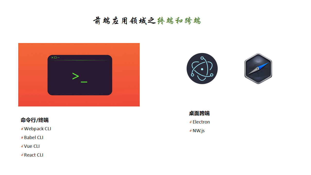 前端应用领域之跨端和终端