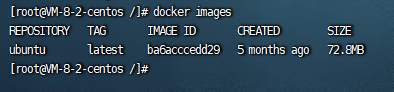 docker images 查看 ubuntu 镜像