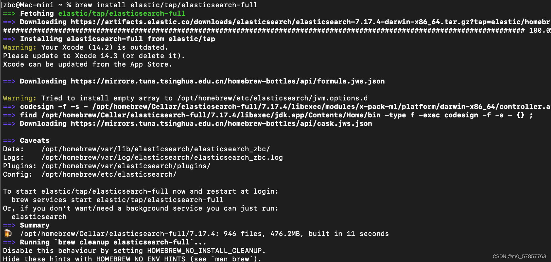 macm2通过brew安装elasticsearch(踩坑版mos13.0)未解决！_brew services start