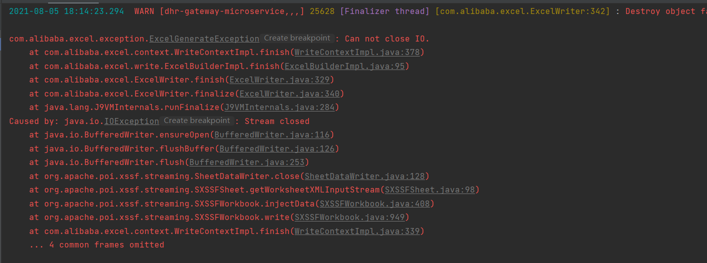 easyexcel 使用遇到“Can not close IO”异常处理CSDN博客