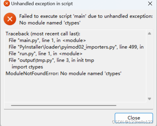 Failed To Execute Script ‘xxx‘ Due To Unhandled Exception:No Module ...