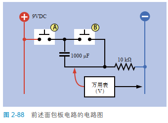 2-88 前述面包板电路的电路图