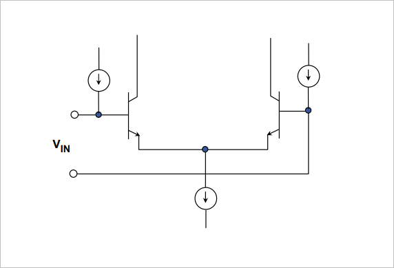 ▲ 图1.3.1 内部带有偏置电流补偿电路双极性输入级
