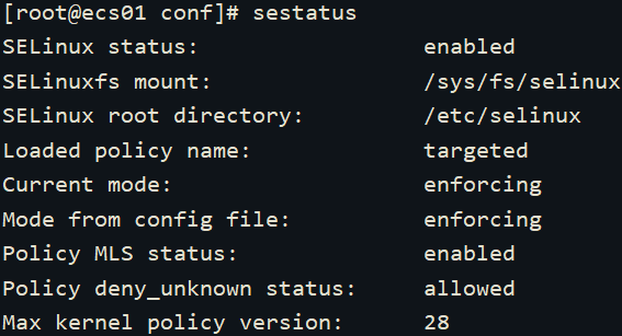 Linux验证SELinux状态