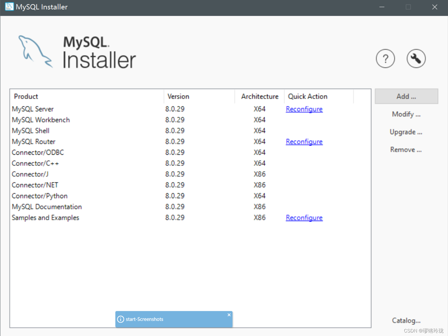 之前安装过可以选择直接add或remove再添加