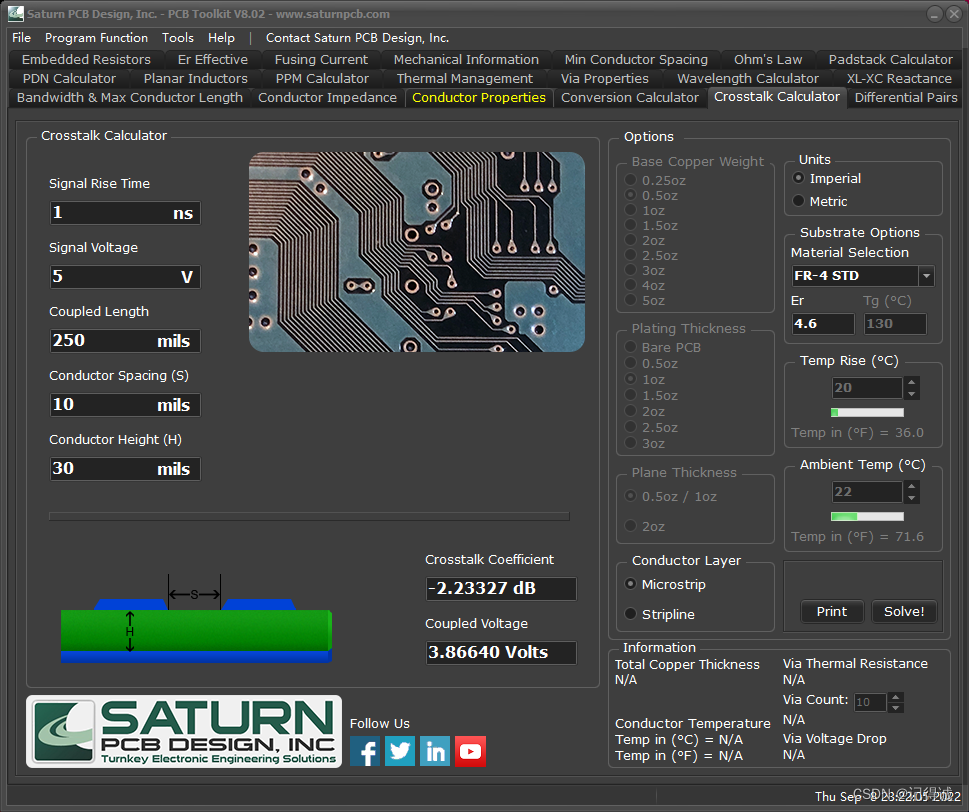 PCB参数计算神器——Saturn PCB Design Toolkit