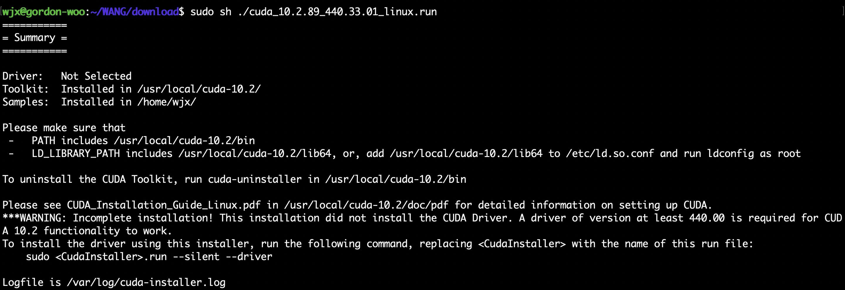 Ubuntu20.04安装cuda10.2和cudnn7.6.5_cuda10.2 ubuntu20_小小小白～～的博客CSDN博客