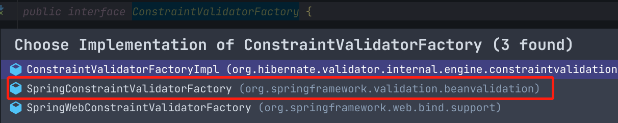 SpringConstraintValidatorFactory