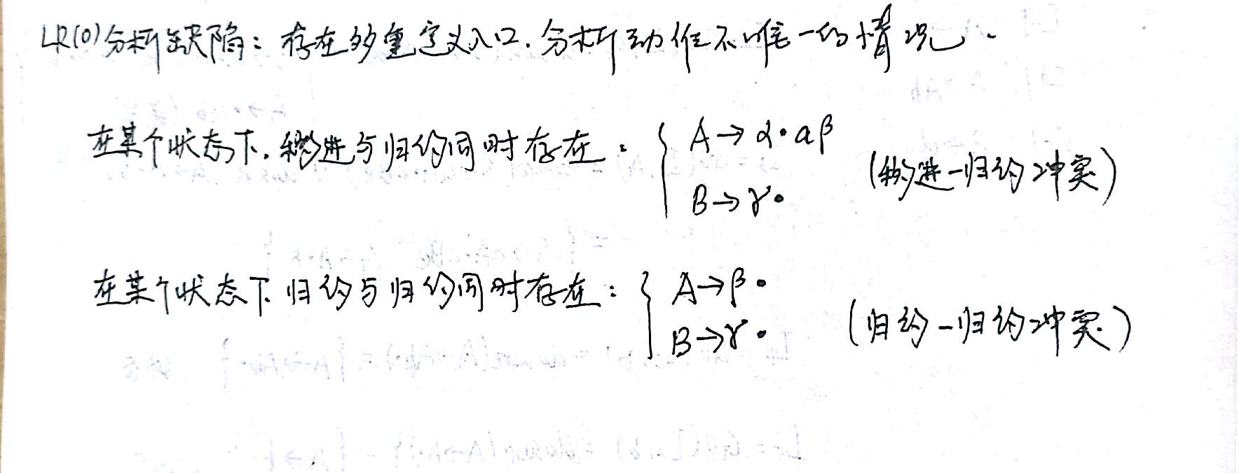 自底向上的语法分析-LR(0)分析