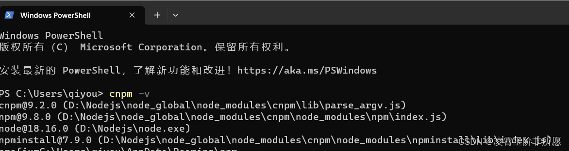 VS Code 使用cnpm下载包失败