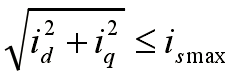 Ecuación de restricción del círculo limitador de corriente