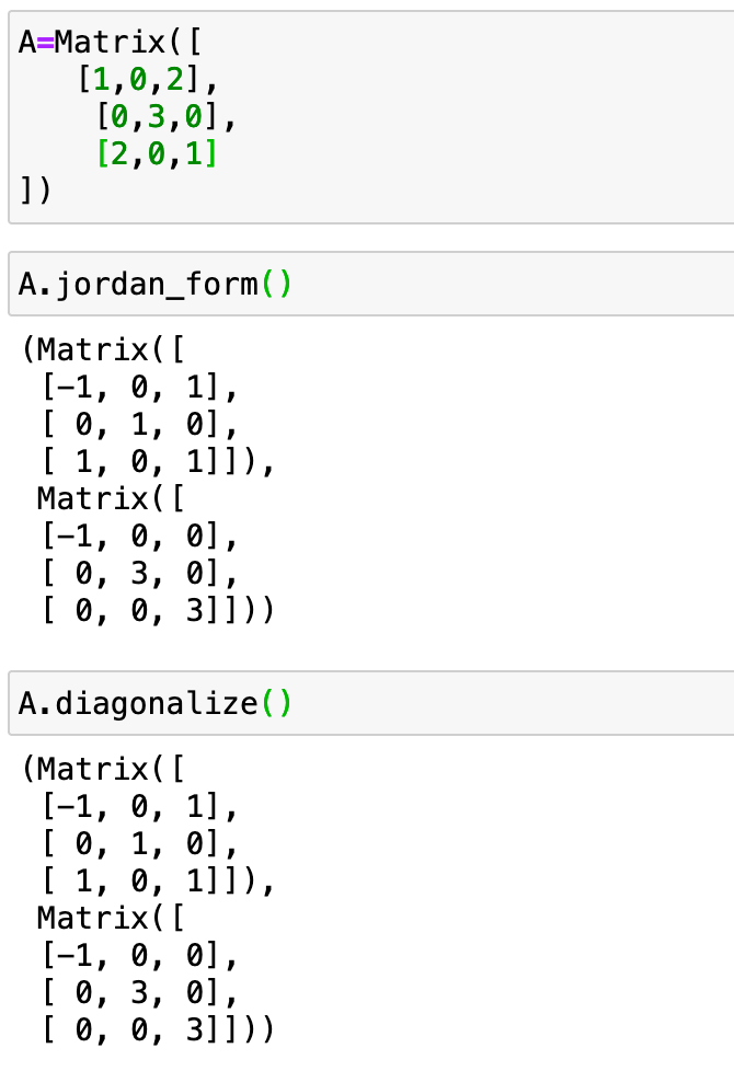 python之sympy库--在线性代数领域的应用