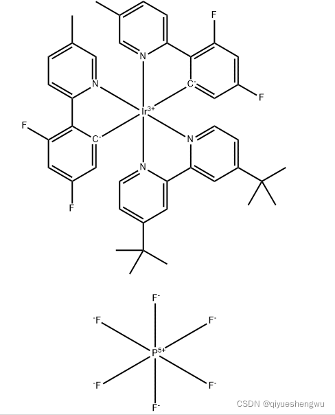 二[2-(2,4-二氟苯基)-5-甲基吡啶][2,2‘-联(四叔丁基吡啶)]铱二(六氟磷酸)盐，1335047-34-1