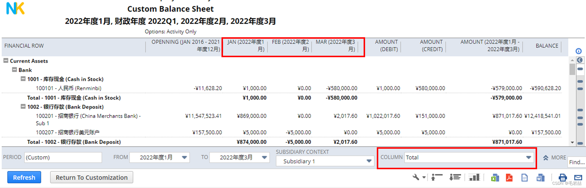 NetSuite资产负债表编制技巧