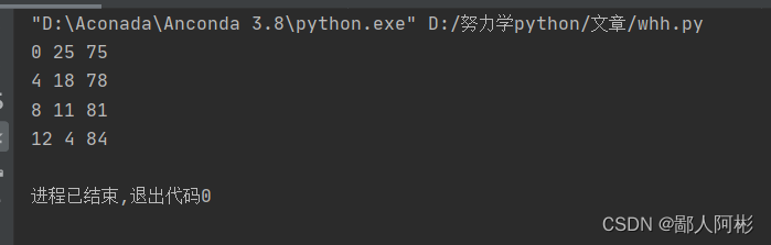 用python的while嵌套解决百钱百鸡问题