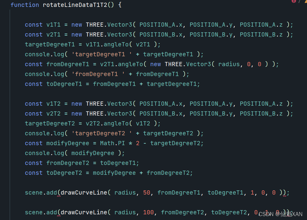 Three 之 three.js (webgl)简单实现根据点绘制线/弧线(基于LineGeometry / Line2 ...