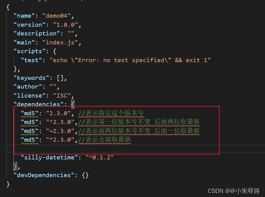 CommonJs自定义模块的使用/npm 包 第三方模块/package.json版本信息_package json commonjs ...