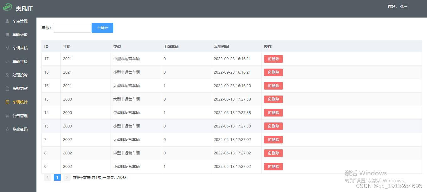 java和vue车辆管理系统车管所系统