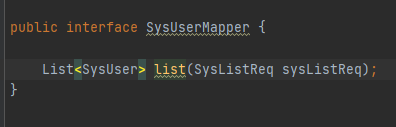 
SysUserMapper.java文件代码