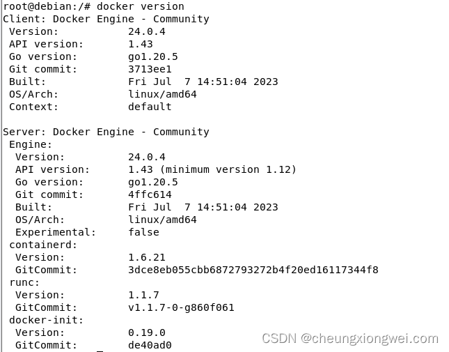 debian 11.3 Docker version