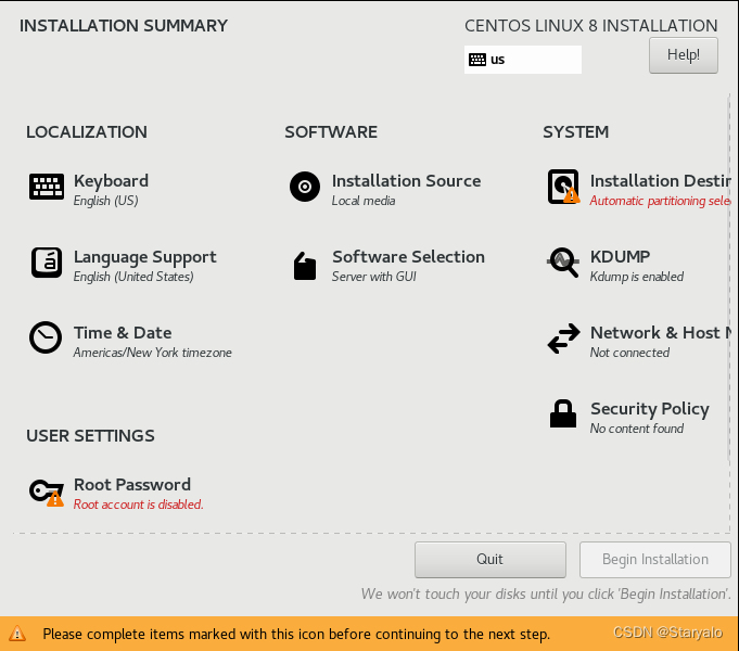 1.2.5.2 INSTALLATION SUMMARY