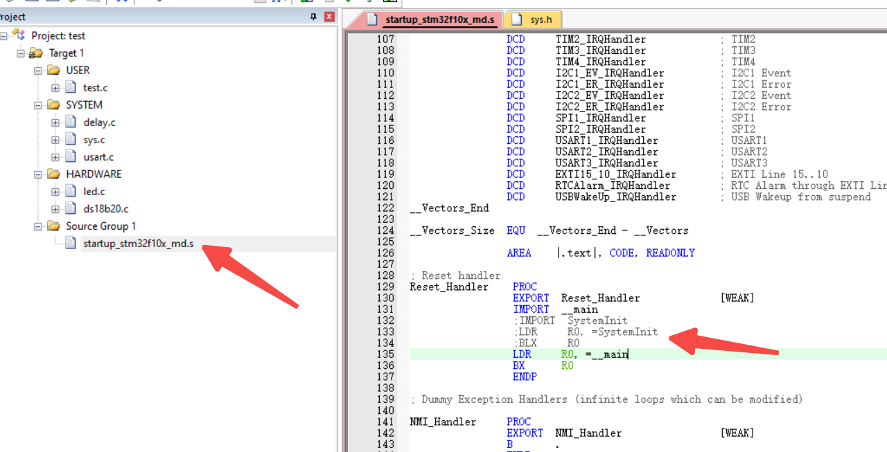 【单片机】STM32 axf: Error: L6218E: Undefined symbol SystemInit (referred from startup_stm32f10x_md.o)