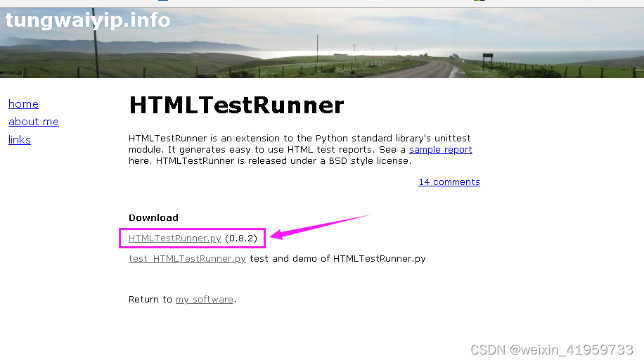 下载HTMLTestRunner地址