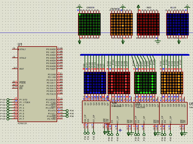 基于51单片机proteus的8x8led点阵滚动显示图形
