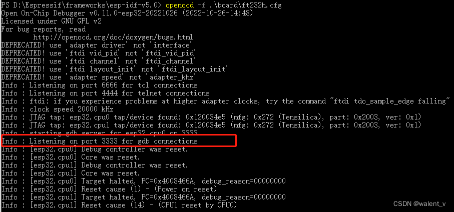 openocd调试esp32（通过FT232H）