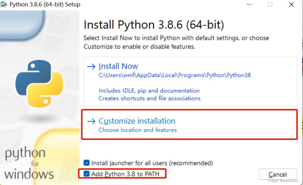 Python安装教程（3.8）