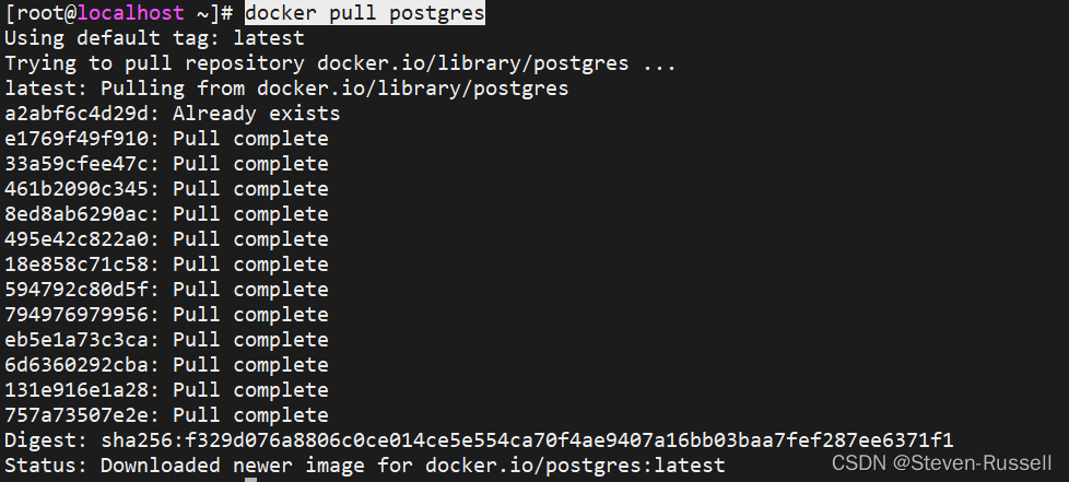 Docker安装postgres - Steven-Russell - 博客园