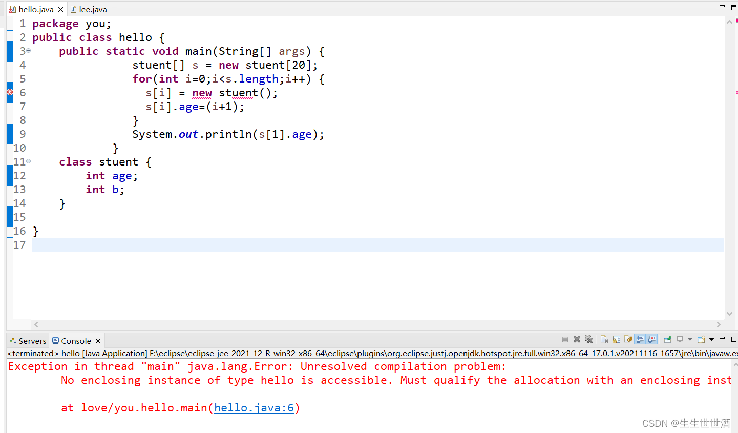完美解决java.lang.Error: Unresolved compilation_java.lang.error unsolved ...
