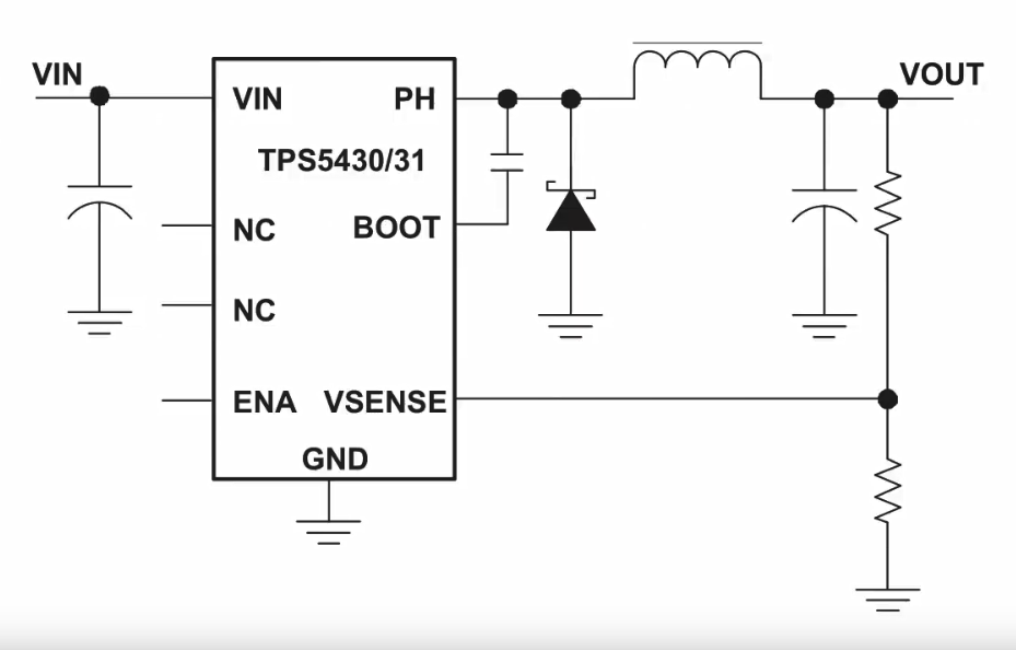 Tps5430 схема включения