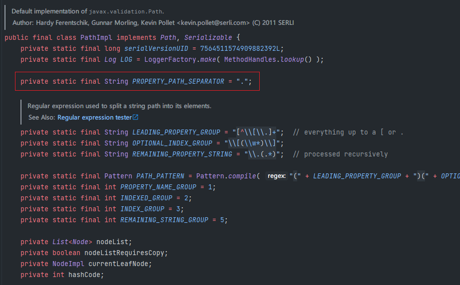 反射获取ConstraintViolationException中的PropertyPath属性路径最后一个节点