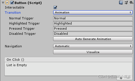 【Unity3D-UGUI系列】(三)Button 按钮组件详解_unity button_恬静的小魔龙的博客-CSDN博客