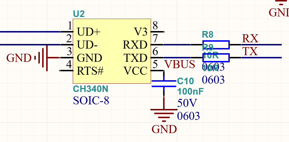 长usb线ch340n硬件调试无法识别usb设备