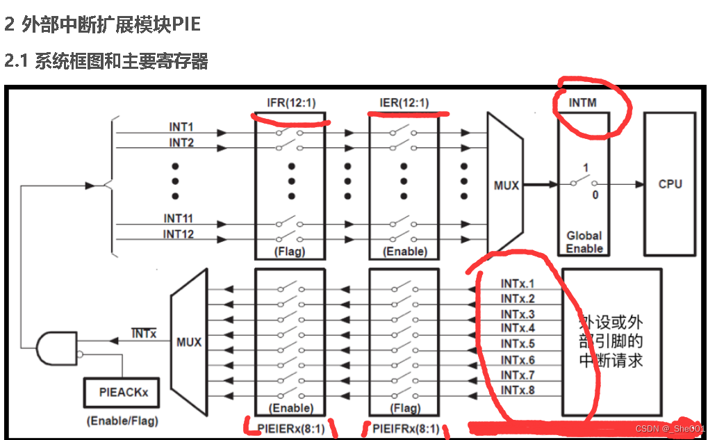 DSP CCS12.00 芯片：TMS320F28335 外部中断XINT1， 和映射区域的k1