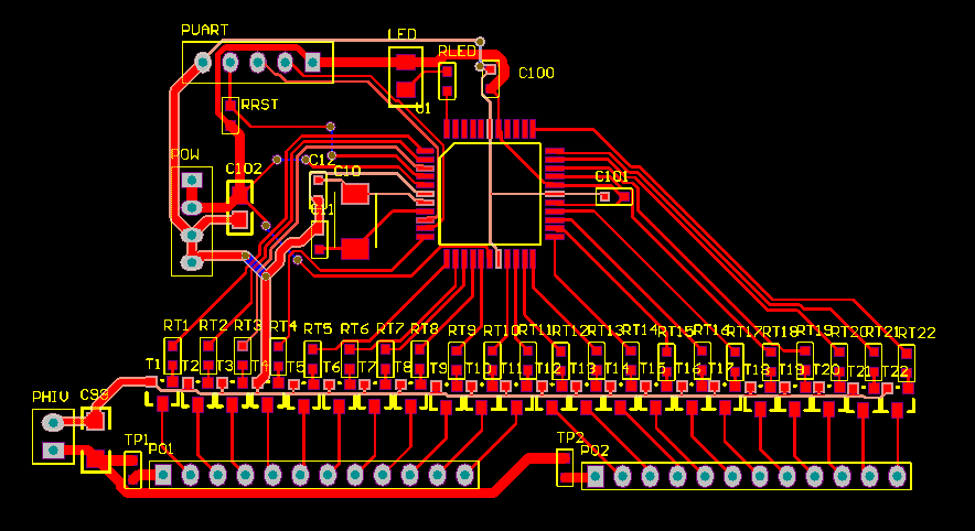 ▲ 图2.2.3 单面板的PCB的设计