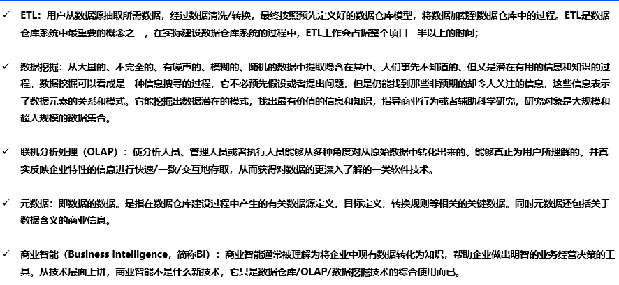 数据仓库基本知识
