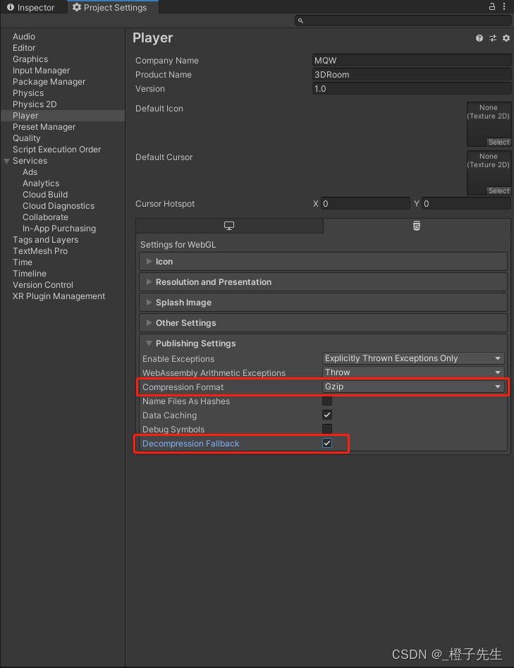 Unity publishes Web GL side does not work properly