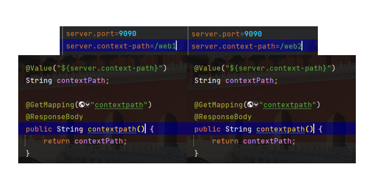 web1 和 web2 服务