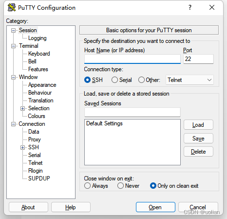 免费的 SSH 和 Telnet 客户端PuTTY